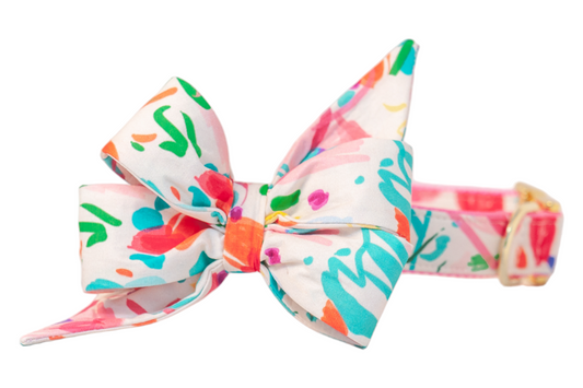 90's Party Belle Bow Dog Collar - Crew LaLa