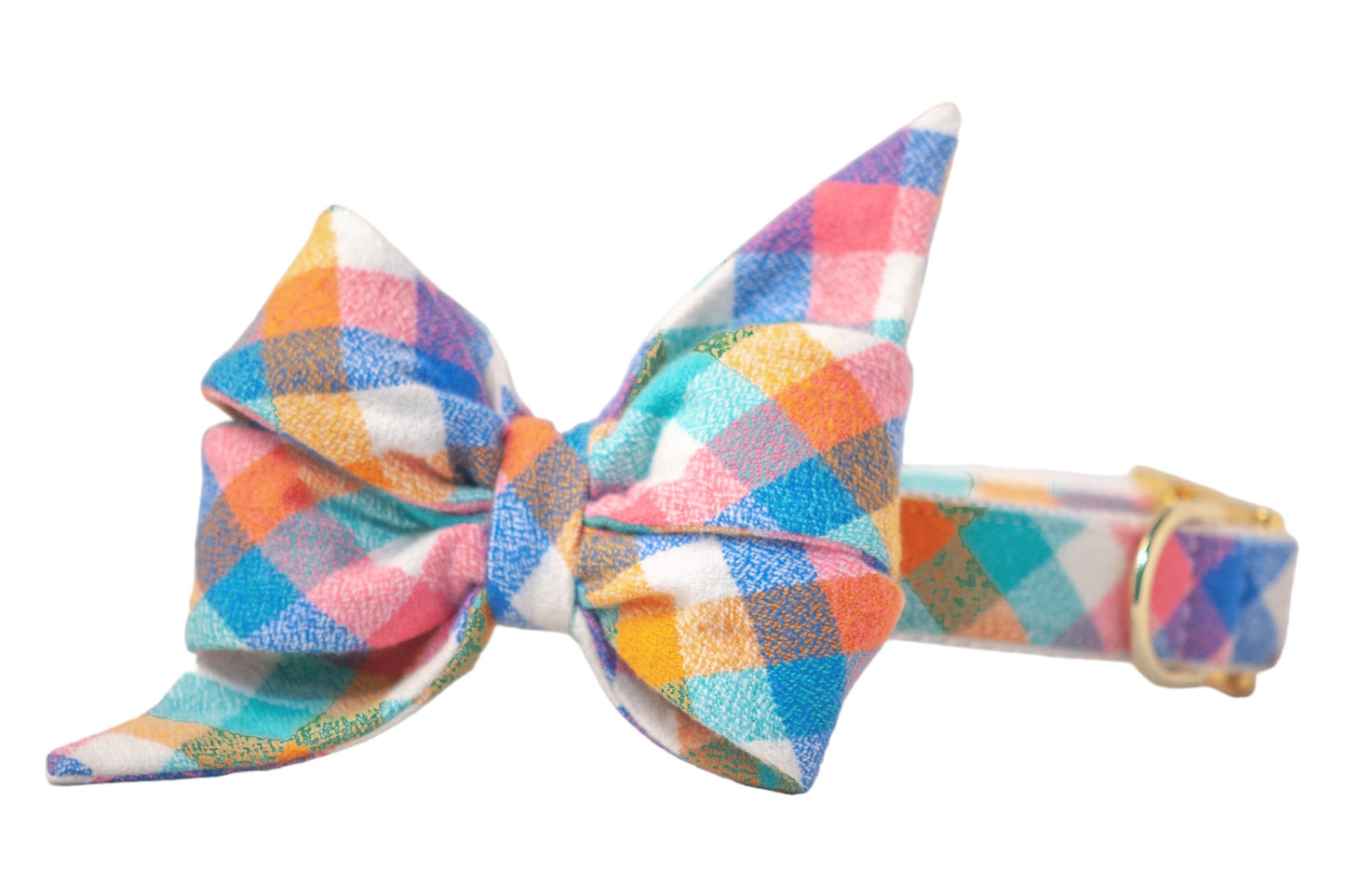 Jackson Flannel Belle Bow Dog Collar - Crew LaLa