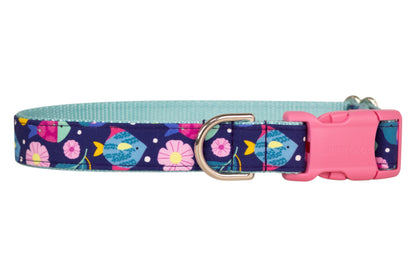 Floral Fish Belle Bow Dog Collar - Crew LaLa