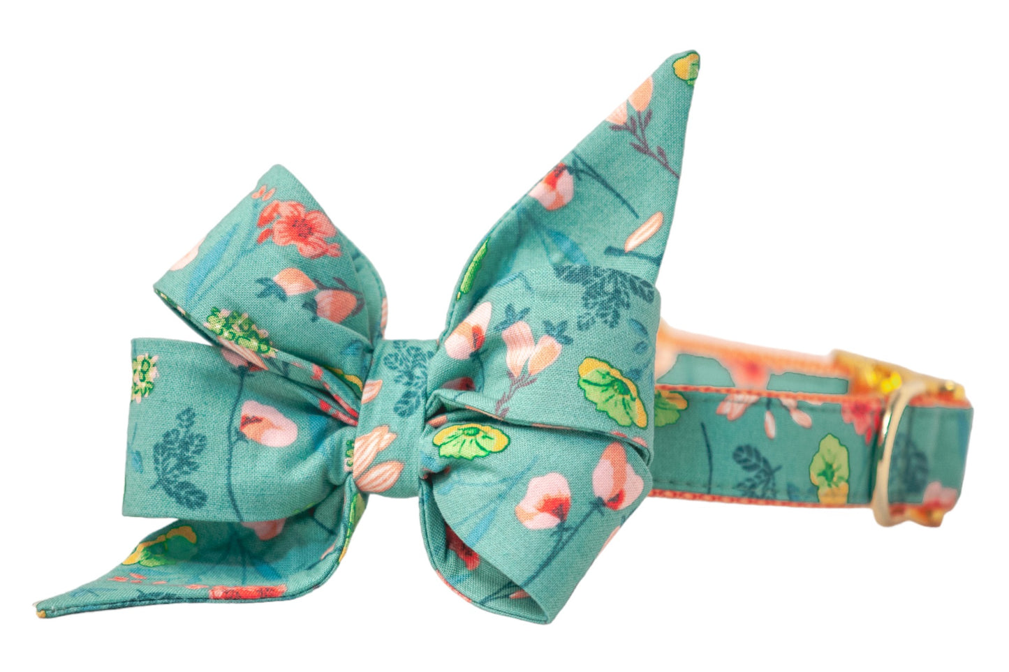 Blooming Wildflowers Belle Bow Dog Collar