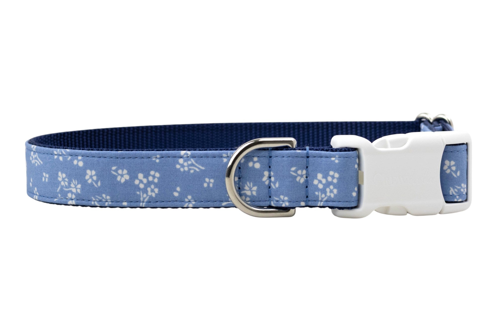 French Blue Blooms Dog Collar - Crew LaLa