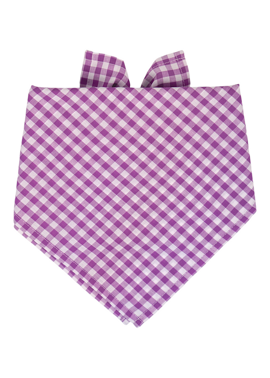 Grape Picnic Plaid Dog Bandana - Crew LaLa