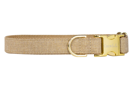Golden Glitter Dog Collar - Crew LaLa
