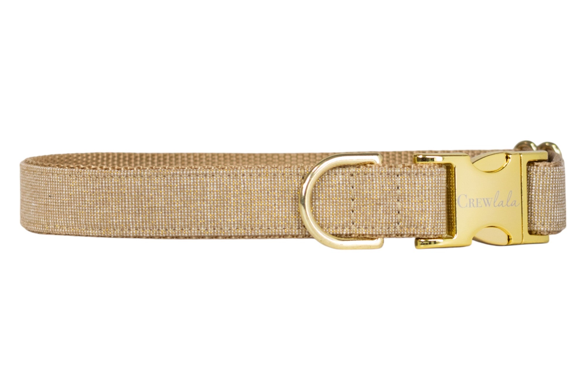 Golden Glitter Bow Tie Dog Collar - Crew LaLa