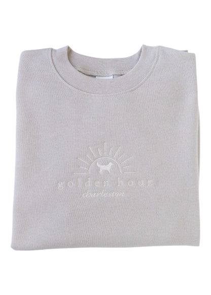 Crew LaLa + Golden Hour Sweatshirt Tan - Crew LaLa