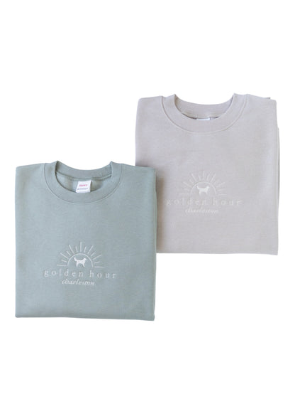 Crew LaLa + Golden Hour Sweatshirt Tan - Crew LaLa