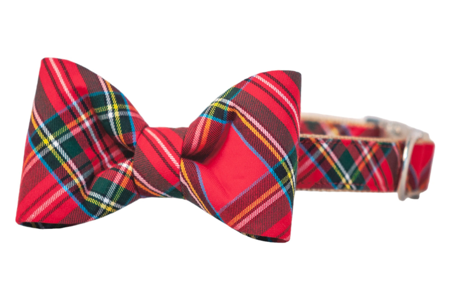 Scottish Tartan Bow Tie Dog Collar