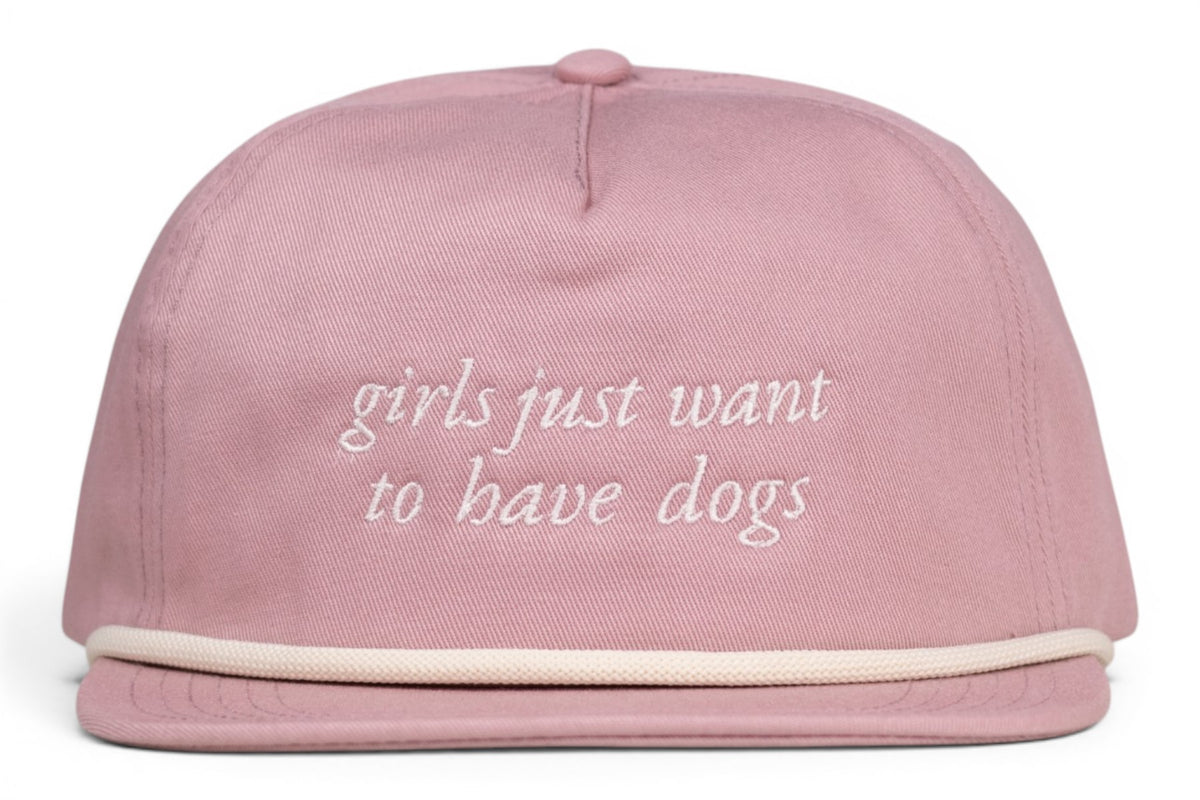 Pink Girls Just Want To Have Dogs Trucker Hat