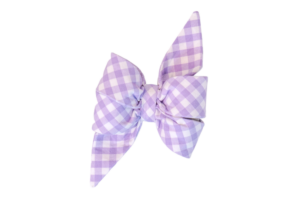 Lavender Picnic Plaid Belle Bow