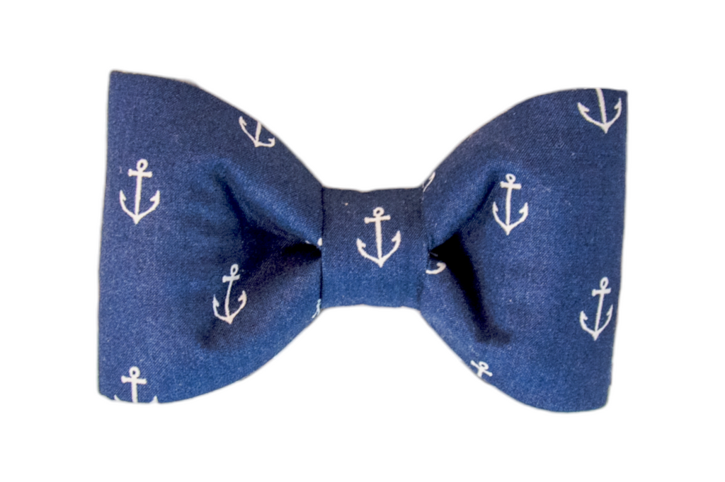 Navy Anchors Bow Tie