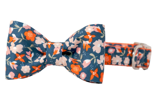 Amber Blossoms Bow Tie Dog Collar - Crew LaLa