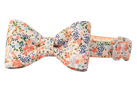 Parisian Posey Bow Tie Dog Collar