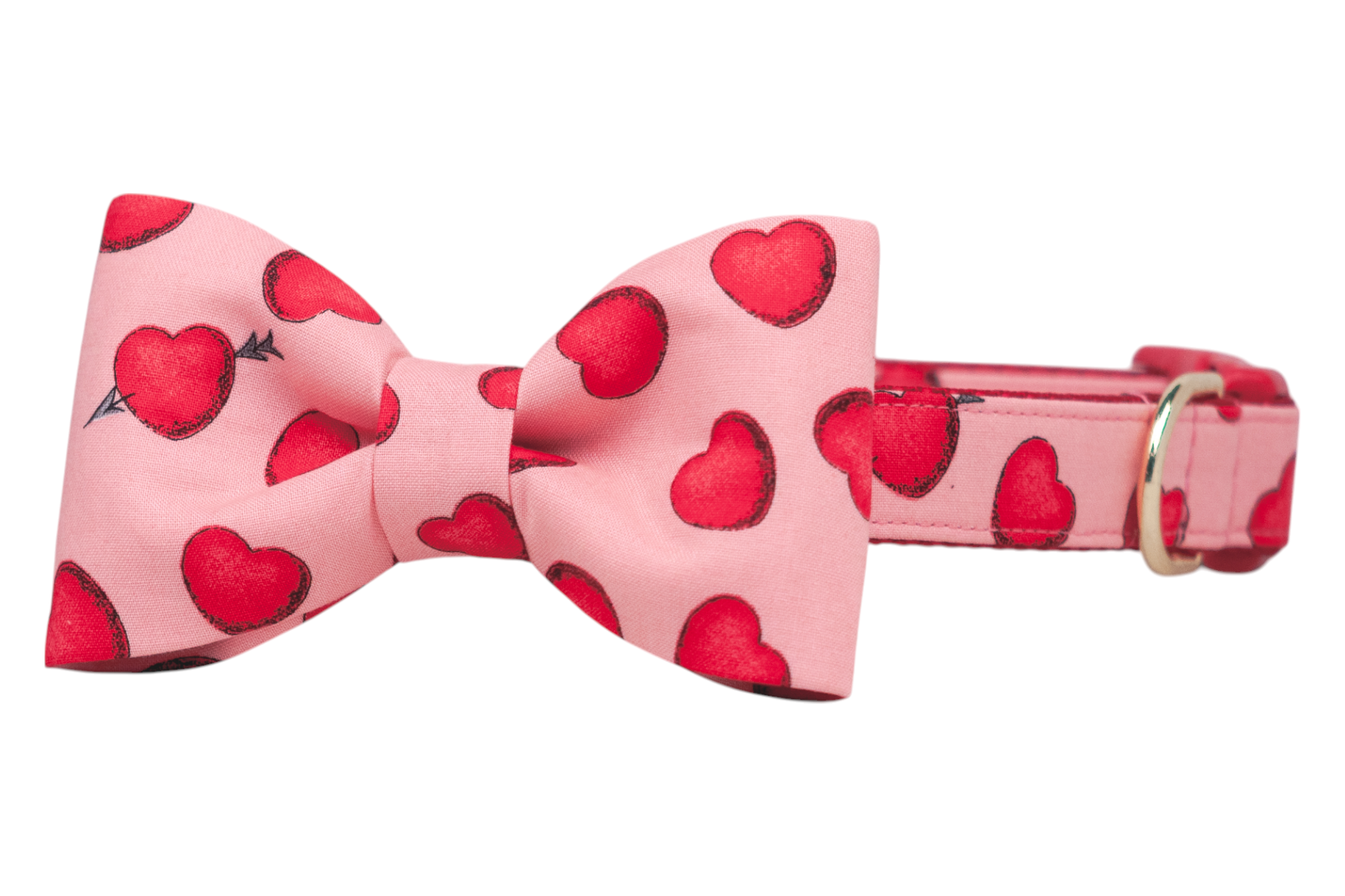 Cupids Arrow Bow Tie Dog Collar - Crew LaLa