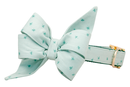 Tiny Shamrocks Belle Bow Collar - Crew LaLa