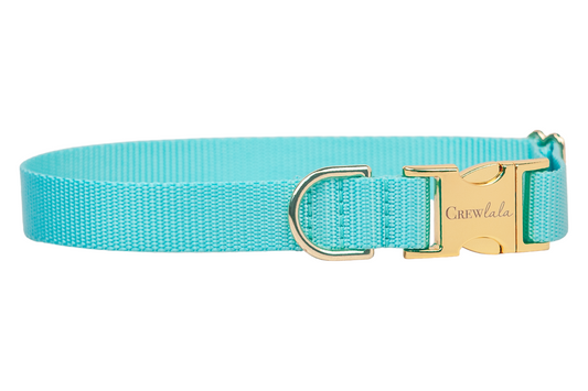Seafoam Webbing Collar - Crew LaLa