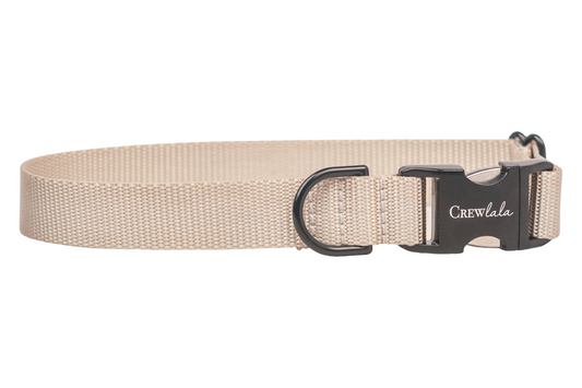 Almond Webbing Collar - Crew LaLa