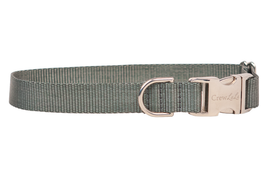 Charcoal Webbing Collar - Crew LaLa