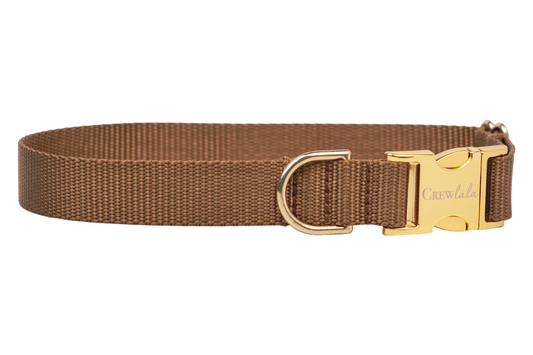 Coyote Tan Webbing Collar - Crew LaLa