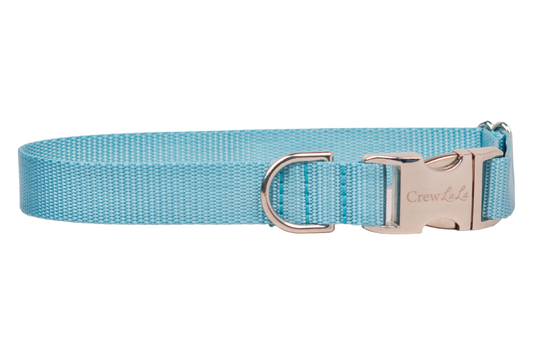 Ocean Blue Webbing Collar - Crew LaLa