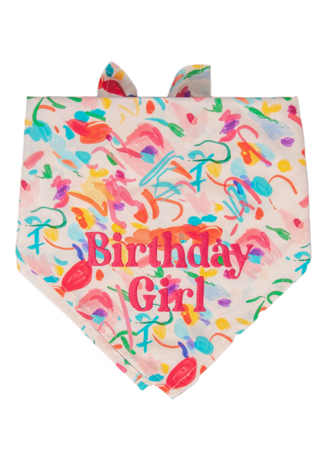 Birthday Girl Dog Bandana