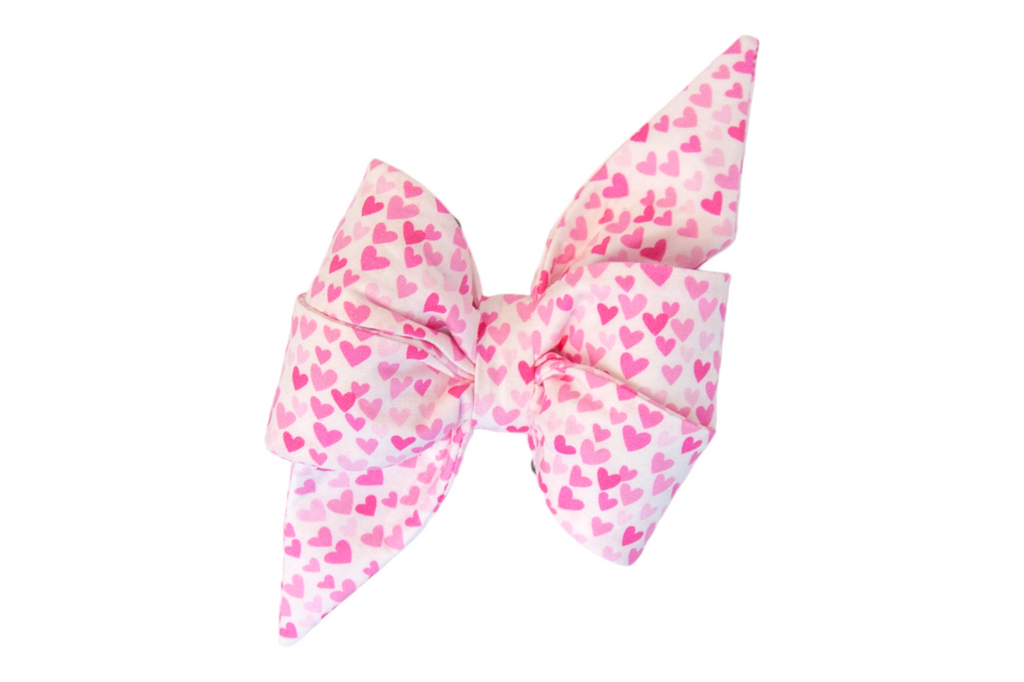 Pink Hearts Belle Bow