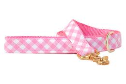 Pink Picnic Plaid Dog Leash