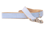 Powder Blue Linen Dog Leash
