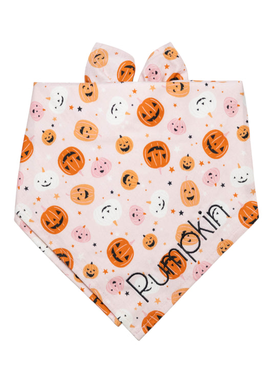 Pink Pumpkins Dog Bandana