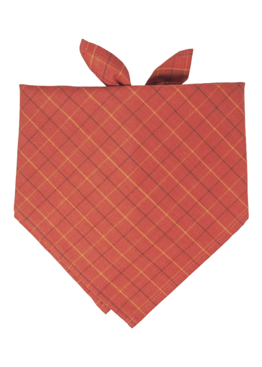 Spiced Chai Plaid Dog Bandana - Crew LaLa