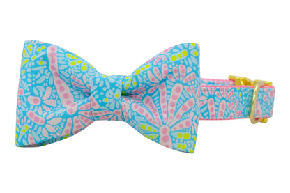 Poppy Pink Bow Tie Collar
