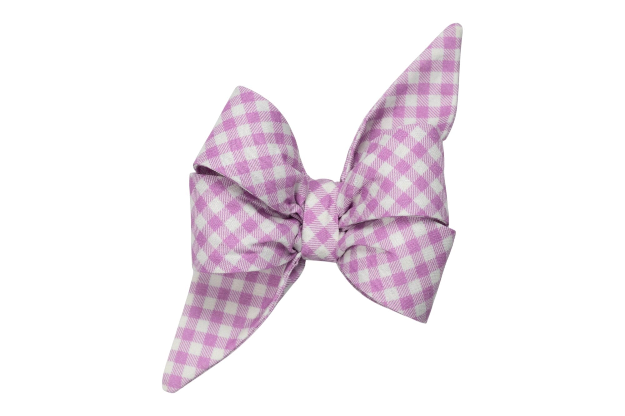Violet Gingham Belle Bow
