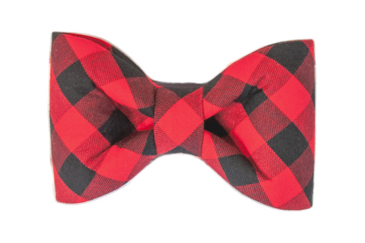 Red and Black Buffalo Bow Tie - Crew LaLa