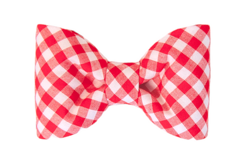 Red Picnic Plaid Bow Tie