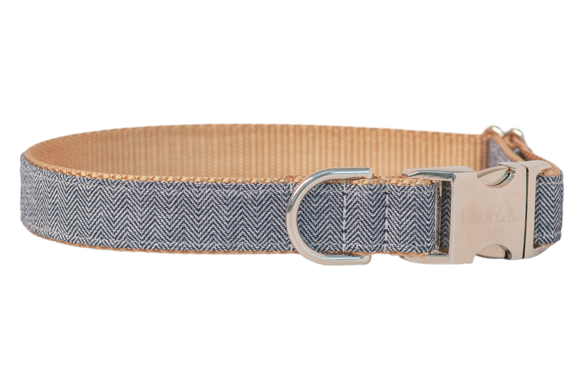 Navy Twill Bow Tie Dog Collar - Crew LaLa
