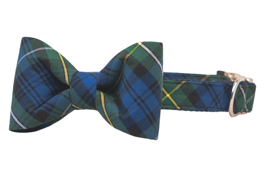 Schoolhouse Plaid Bow Tie Dog Collar - Crew LaLa