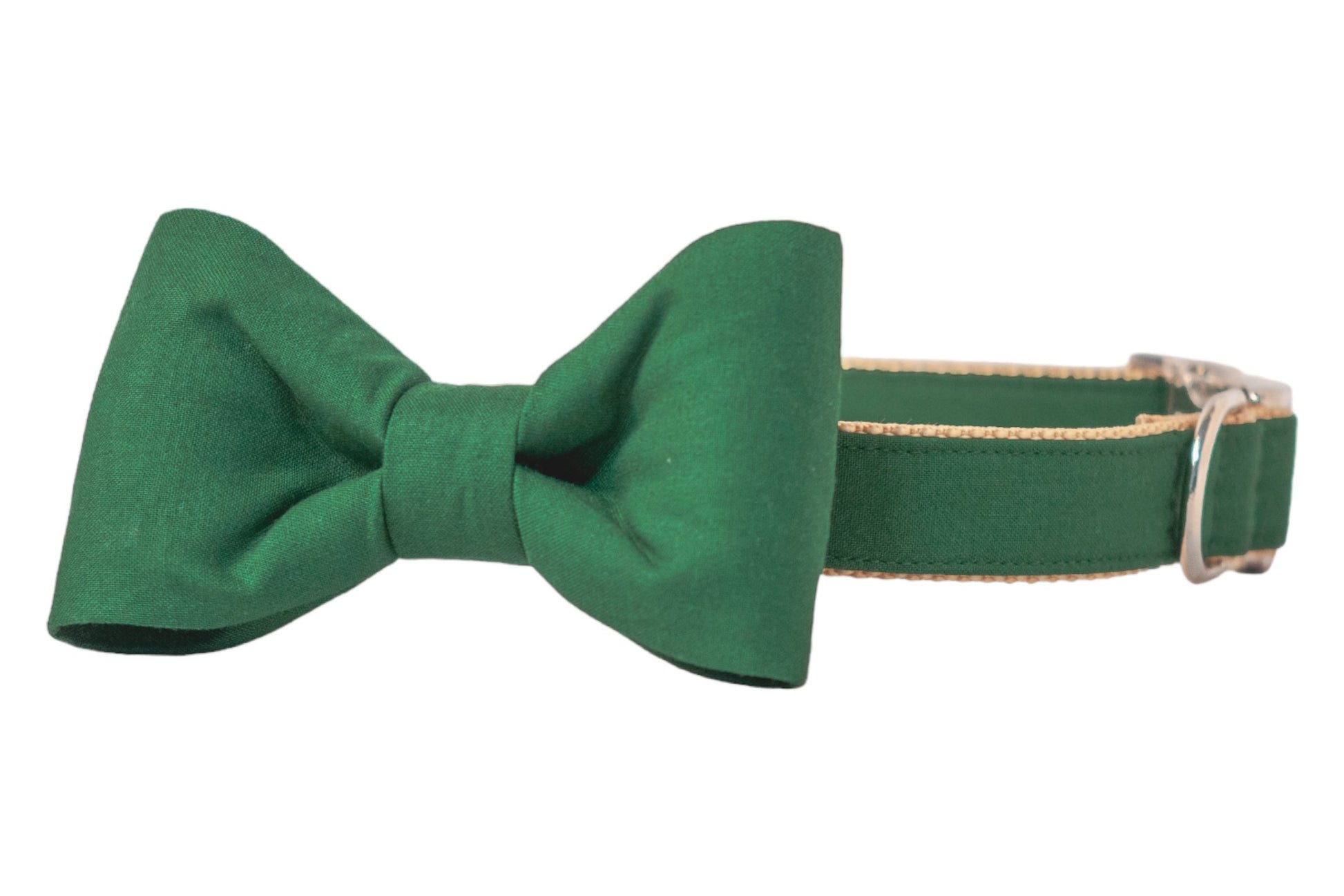 Kelly Green Bow Tie Dog Collar - Crew LaLa