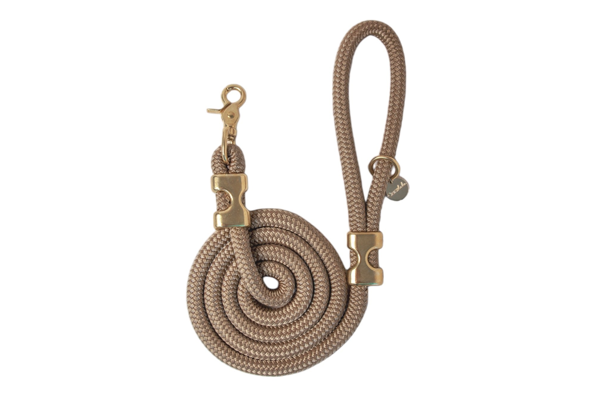5 ft Tan Rope Dog Leash - Crew LaLa