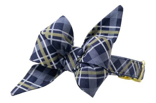 Ralphies Plaid Belle Bow Dog Collar - Crew LaLa