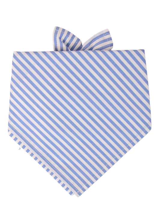 Blue Stripe Dog Bandana - Crew LaLa