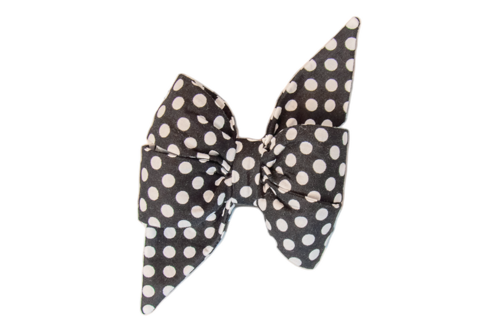 Black & White Polka Dot Belle Bow
