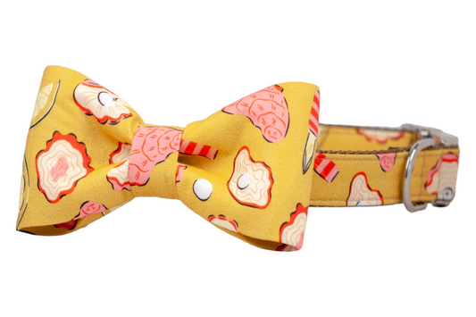 Oyster Roast Bow Tie Dog Collar - Crew LaLa