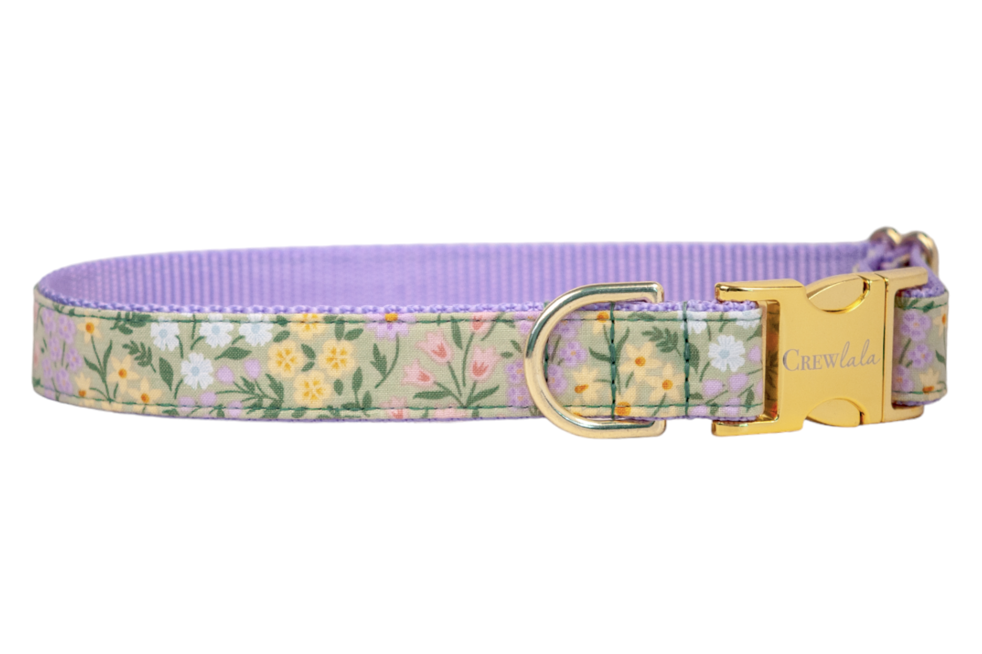 Green Meadow Bow Tie Dog Collar - Crew LaLa