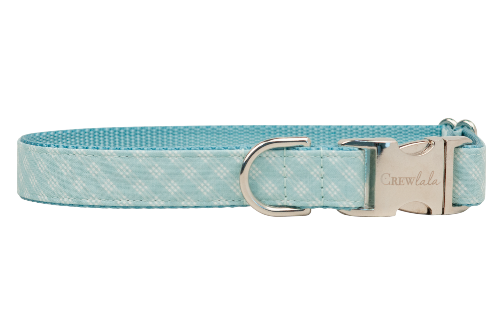 Blue Lattice Bow Tie Dog Collar - Crew LaLa