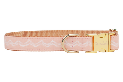 Blush Waves Belle Bow Dog Collar - Crew LaLa
