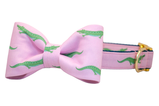 Classic Croc Bow Tie Dog Collar - Crew LaLa