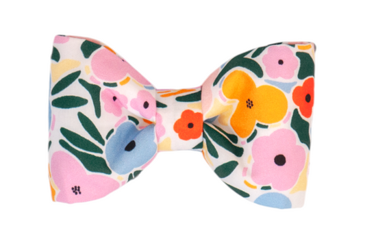 Mosaic Blooms Dog Bow Tie - Crew LaLa