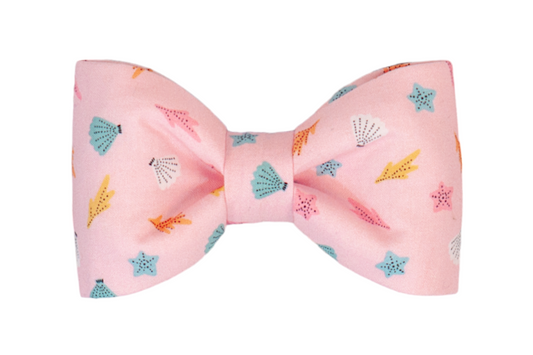 Pink Beach Dog Bow Tie - Crew LaLa