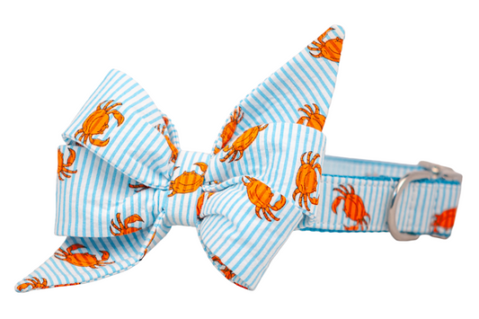 Cooked Crabs Belle Bow Dog Collar