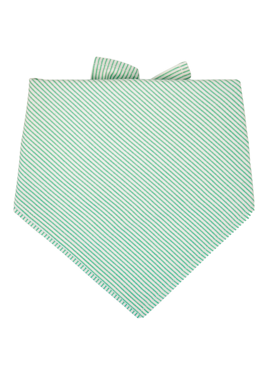 Full Court Green Seersucker Dog Bandana - Crew LaLa