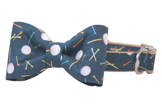 Tee Time Bow Tie Dog Collar - Crew LaLa